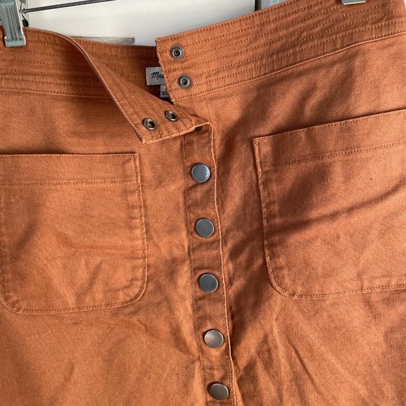 Madewell High-Waist Snap Patch Pocket Skirt Size 6 - Picture 3 of 5